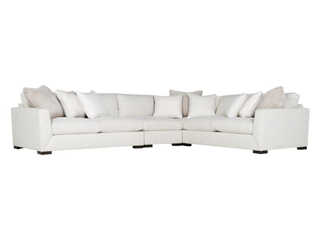 Nicolette White/Cream Fabric Modular Sectional - Ornate Home