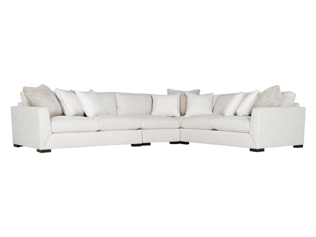 Nicolette White/Cream Fabric Modular Sectional - Ornate Home
