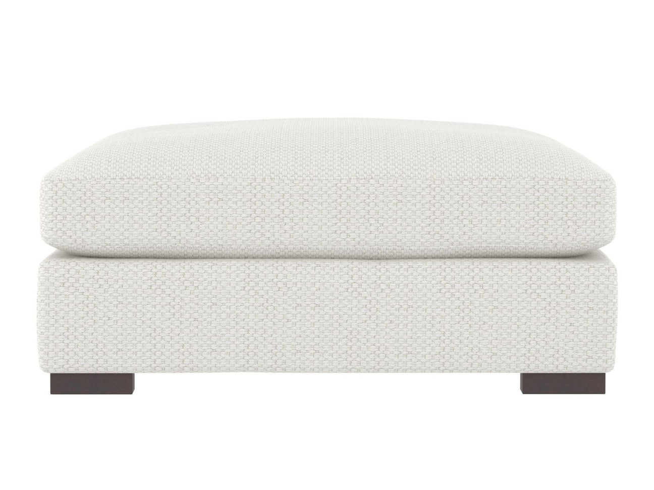 Nicolette White/Cream Fabric Ottoman - Ornate Home