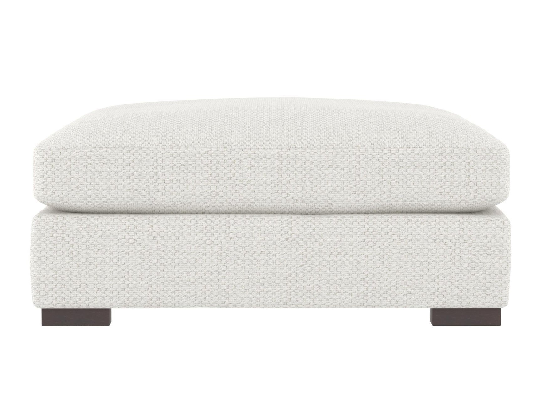 Nicolette White/Cream Fabric Ottoman - Ornate Home