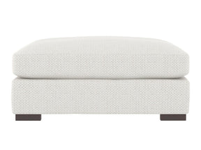 Nicolette White/Cream Fabric Ottoman - Ornate Home