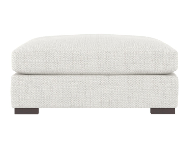 Nicolette White/Cream Fabric Ottoman - Ornate Home