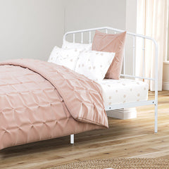 Nicoli White Full Metal Bed - Ornate Home
