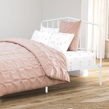 Nicoli White Full Metal Bed - Ornate Home