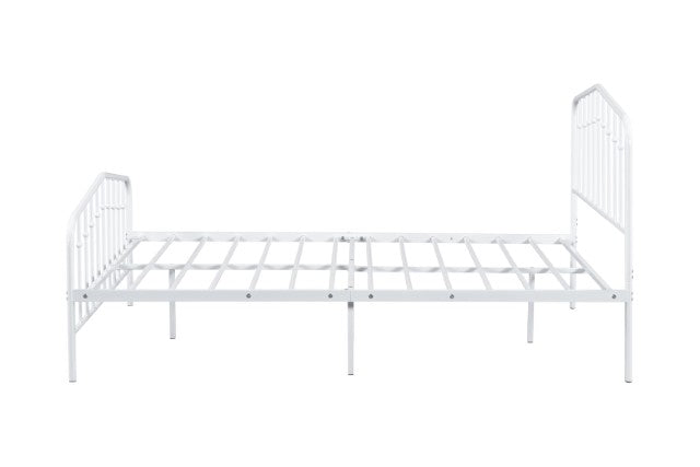 Nicoli White Full Metal Bed - Ornate Home