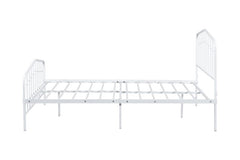 Nicoli White Full Metal Bed - Ornate Home