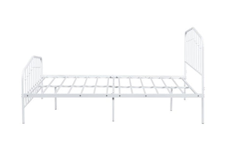 Nicoli White Full Metal Bed - Ornate Home