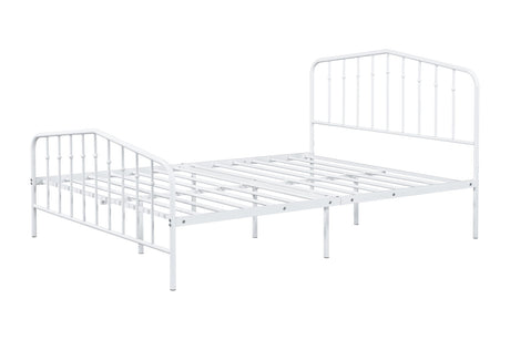Nicoli White Full Metal Bed - Ornate Home