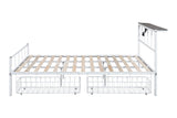 Nicoli White Queen Metal Bed - Ornate Home