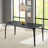 Nicoya Black Stone Top Rectangular Dining Table - Ornate Home