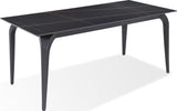 Nicoya Black Stone Top Rectangular Dining Table - Ornate Home