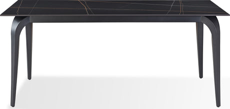 Nicoya Black Stone Top Rectangular Dining Table - Ornate Home