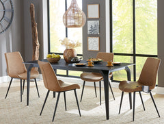 Nicoya Black Stone Top Rectangular Dining Table - Ornate Home