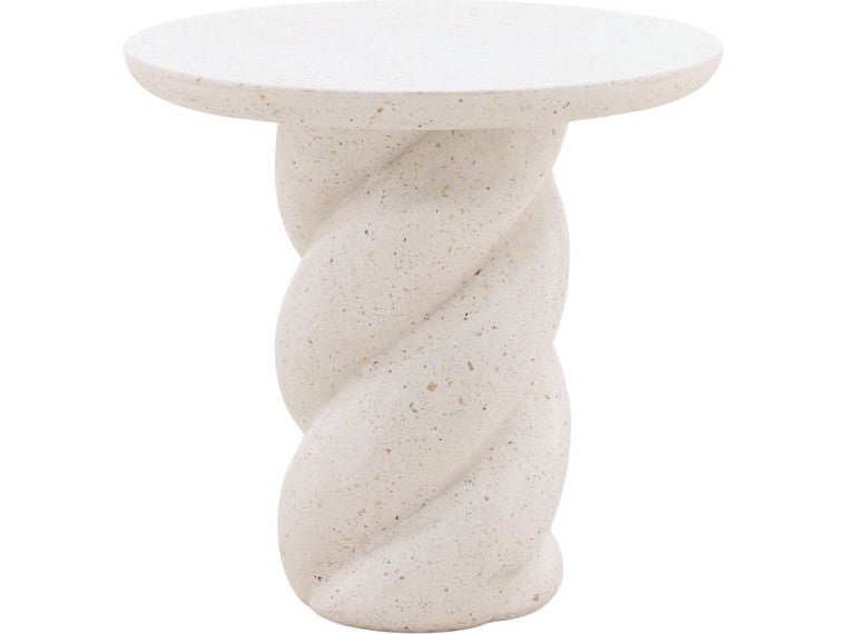 Nidia Ivory Outdoor Side Table - Ornate Home