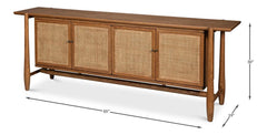 Nido Natural 4 Doors Sideboard - Ornate Home
