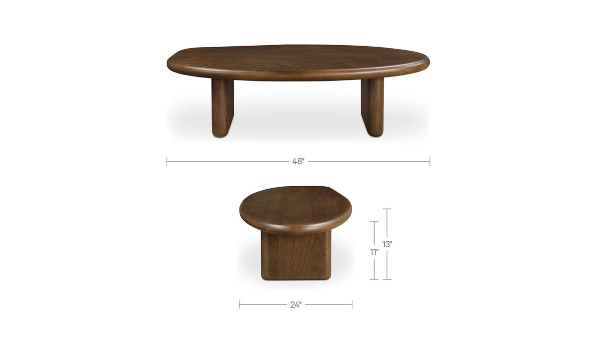 Niels Ash Stained Walnut Large Coffee Table - Ornate Home