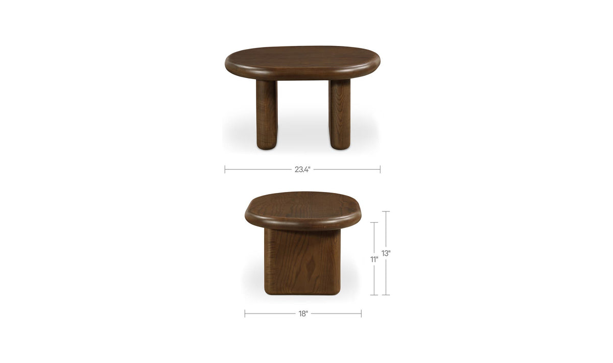 Niels Ash Stained Walnut Small Extra Coffee Table - Ornate Home