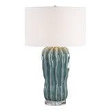 Niese Light Blue Glaze Table Lamp - Ornate Home