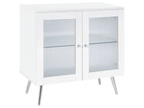 Nieta White High Gloss Accent Cabinet - Ornate Home