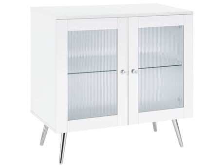 Nieta White High Gloss Accent Cabinet - Ornate Home
