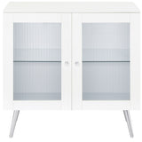 Nieta White High Gloss Accent Cabinet - Ornate Home
