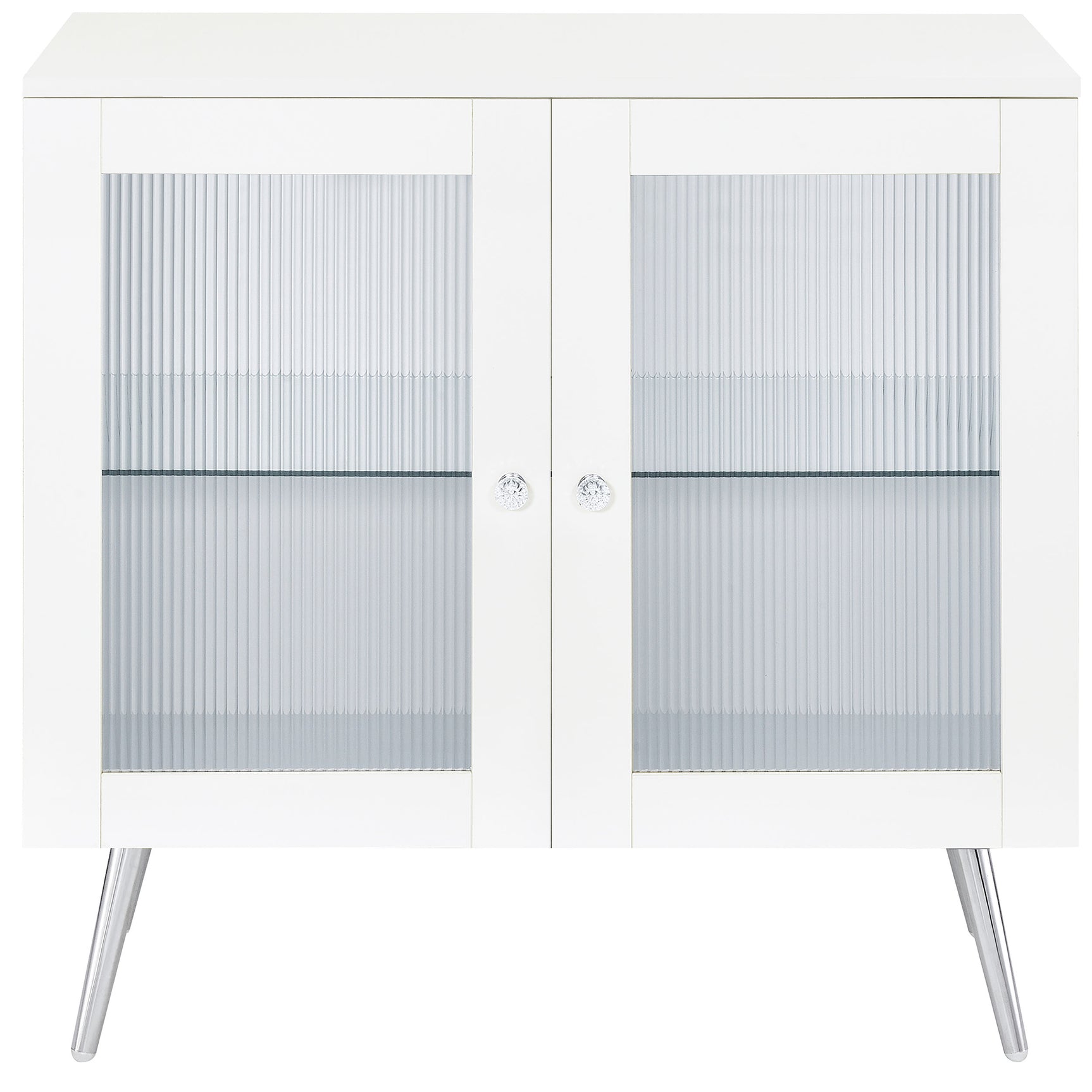 Nieta White High Gloss Accent Cabinet - Ornate Home