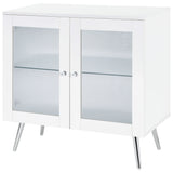 Nieta White High Gloss Accent Cabinet - Ornate Home