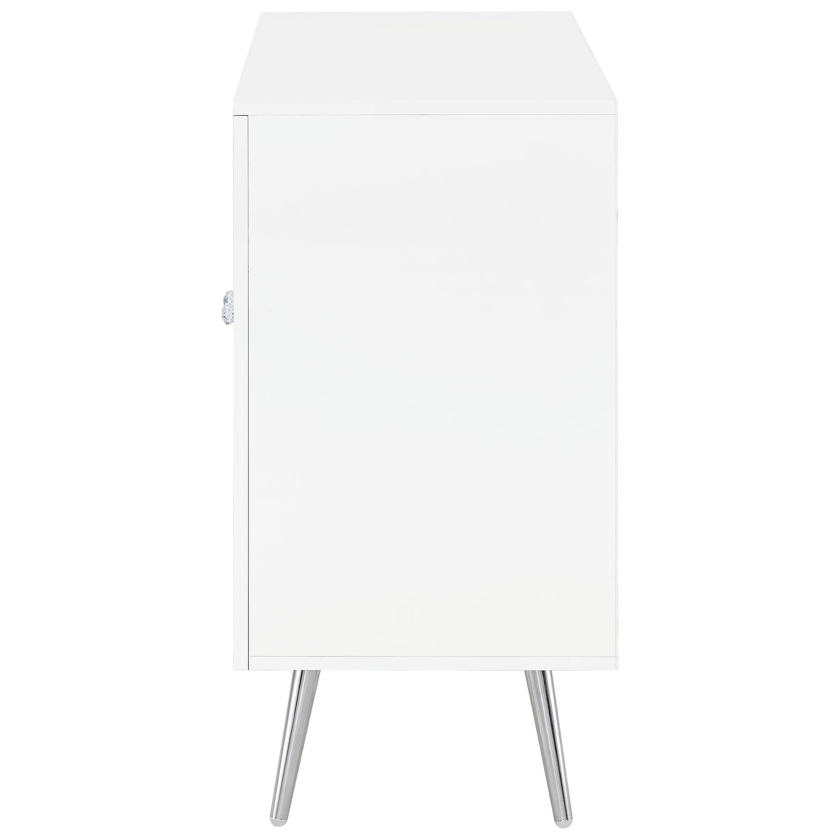 Nieta White High Gloss Accent Cabinet - Ornate Home
