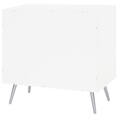 Nieta White High Gloss Accent Cabinet - Ornate Home