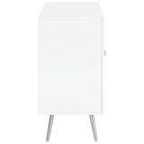 Nieta White High Gloss Accent Cabinet - Ornate Home