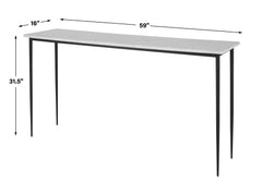Nightfall White Marble Console Table - Ornate Home