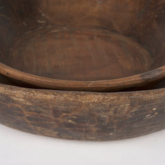 Nikita Medium Brown Large Reclaimed Wood Bowls (Set of 2) - Ornate Home