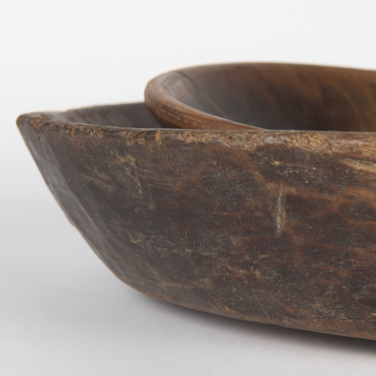 Nikita Medium Brown Large Reclaimed Wood Bowls (Set of 2) - Ornate Home