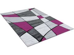 Niksar Gray/Purple 5' X 7' Area Rug - Ornate Home