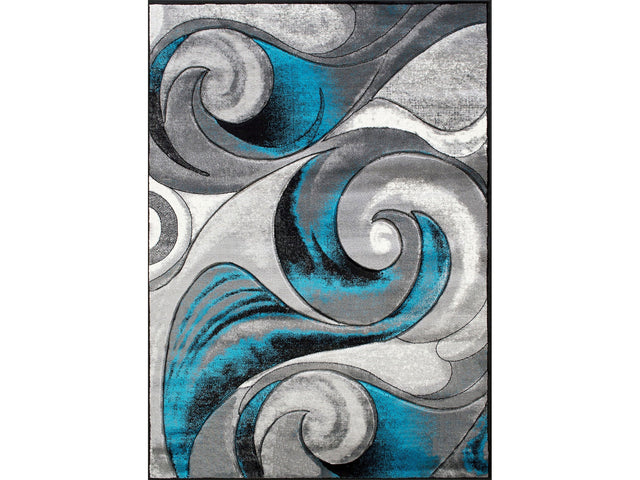 Niksar Turquoise 5' X 7' Area Rug - Ornate Home