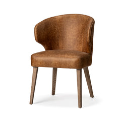 Niles Brown Wingback Dining Side Chair - Ornate Home