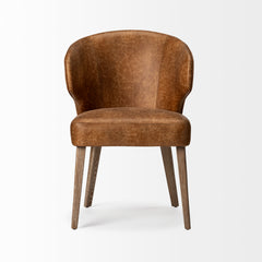 Niles Brown Wingback Dining Side Chair - Ornate Home