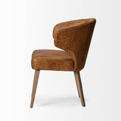Niles Brown Wingback Dining Side Chair - Ornate Home