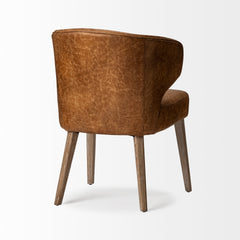 Niles Brown Wingback Dining Side Chair - Ornate Home