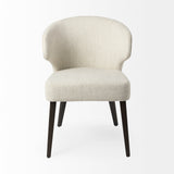 Niles Cream/Dark Brown Wingback Dining Side Chair - 69399 - Ornate Home