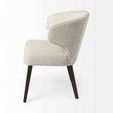 Niles Cream/Dark Brown Wingback Dining Side Chair - 69399 - Ornate Home