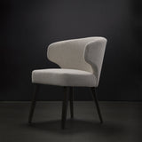 Niles Cream/Dark Brown Wingback Dining Side Chair - 69399 - Ornate Home