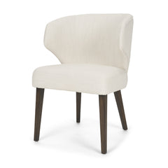 Niles Cream/Dark Brown Wingback Dining Side Chair - 69399V - Ornate Home