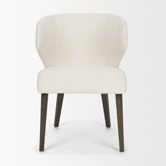 Niles Cream/Dark Brown Wingback Dining Side Chair - 69399V - Ornate Home