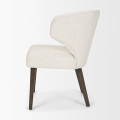 Niles Cream/Dark Brown Wingback Dining Side Chair - 69399V - Ornate Home