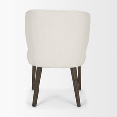 Niles Cream/Dark Brown Wingback Dining Side Chair - 69399V - Ornate Home