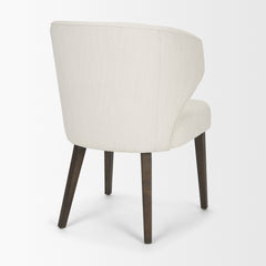 Niles Cream/Dark Brown Wingback Dining Side Chair - 69399V - Ornate Home