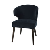 Niles Navy/Dark Brown Wingback Dining Side Chair - Ornate Home