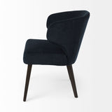 Niles Navy/Dark Brown Wingback Dining Side Chair - Ornate Home