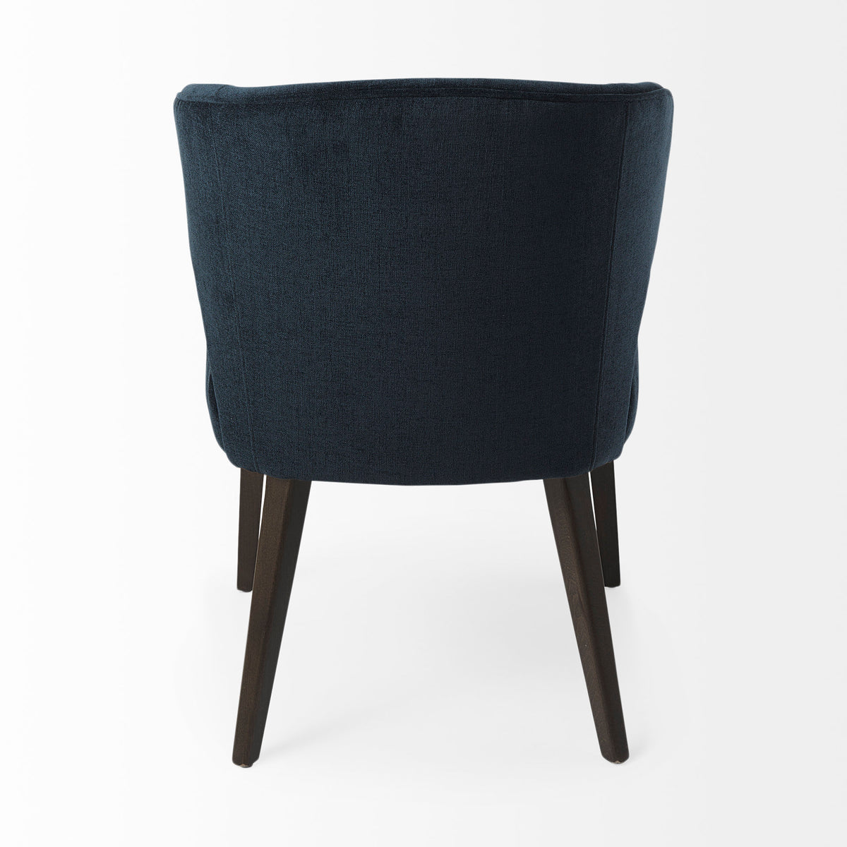 Niles Navy/Dark Brown Wingback Dining Side Chair - Ornate Home